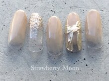 サロンストロベリームーン(Salon Strawberry Moon)/リボンネイル　￥6980