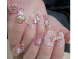 春ネイル・３Dお花デザイン