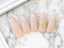 ネイルサロンフォーユー(for u)/シェル×ビジュー￥６９８０