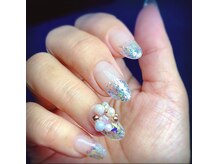 プールヴー☆オングル/ブルークリスマスネイル