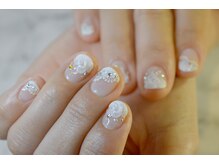 ネイルサロンブラン(nail salon BLANC)/ショートなブライダルネイル