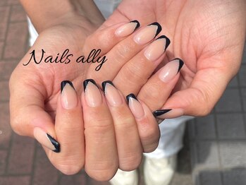 ネイルズアリー 立川店(Nails ally)/シェブロン×ステンドグラス×海