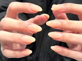 透明感ネイルシンプルベージュ