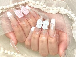 長さだし　フレンチネイル