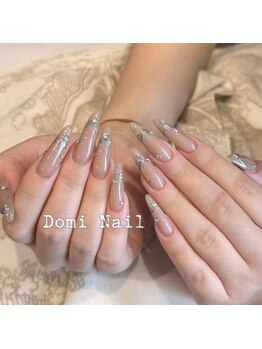 Domi Nail Salon 渋谷店　長さだし/持ち込み/フィルイン/ワンホン/ミラーアート＊