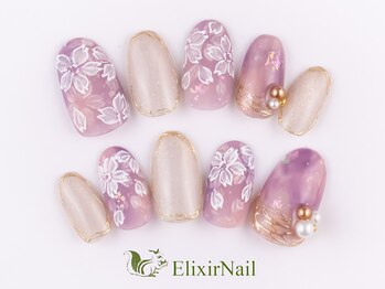 エリクサーネイル 新橋(Elixir Nail)の写真/特別な日には華やかなネイルで心も弾む♪繊細なアートで周りと差がつくネイルデザインをご提案します☆