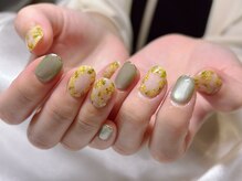 ネイルサロン リン(Lin)/春夏　ミモザネイル