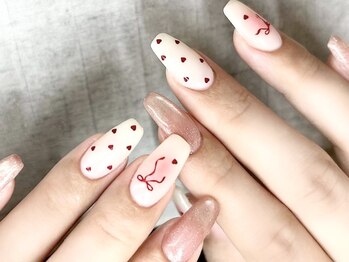 ネイルサロン ヴェリィ 横浜店(NAIL SALON Very)/持ち込みハートネイル☆8800円～