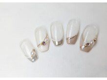 サカスネイル(sacasu.nail)/ボリュームコース/ミラーネイル