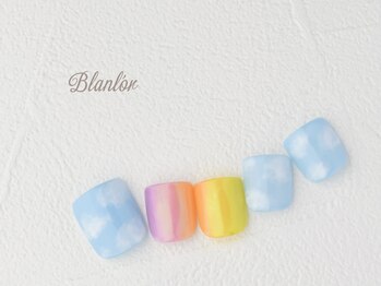 ネイルサロン ブランロール 白金店(Nail Salon Blanl'or)/FOOT 青空レインボーネイル
