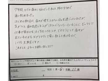 Dr.整体 天白/膝の痛みが驚くほど改善