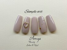オフィスネイルにも最適◎Simple artコース