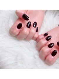 うる艶ブラックネイル