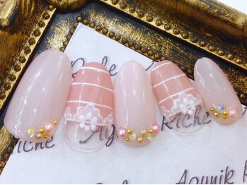 アグニークリッシェ(Agunik Riche)/【レース柄ボーダー】