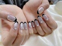 キキネイル たまプラーザ店(kikinail)/マグネットフレンチ　韓国風