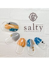 ネイルアンドアイラッシュサロン ソルティ 寺田町(salty)/塗りかけネイル