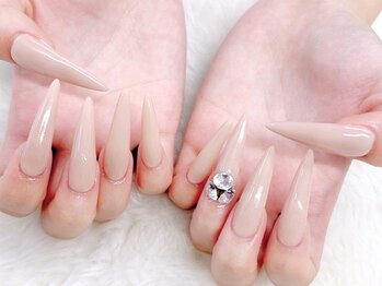 ティアラネイル(TIARA NAIL)の写真/シンプルだけどお洒落に可愛く♪≪【シンプル】ワンカラースカルプ¥10000≫