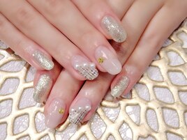 ＃ツイードネイル＃ガーリー