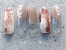 サロンストロベリームーン(Salon Strawberry Moon)/シロップアートネイル　￥7980