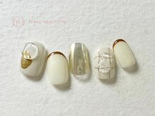 ネイルメゾン 梅田(NAIL MAISON)/ホワイトラインフレンチチェック