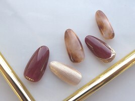 持ち込みデザイン/べっ甲ネイル