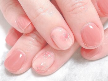 ふんわり桜ネイル