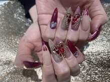 ハートバレンタインネイル