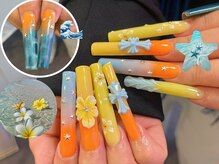 ベルネイル 池袋(Belle Nail)/ロングフラワーネイル