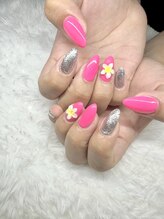 タムタムネイル 本厚木(Tam Tam Nail)/ワンカラー＋パーツ＋色追加