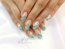 ネイルサロン ビューティーマジック 川口店/ 爽やかななめグラデ