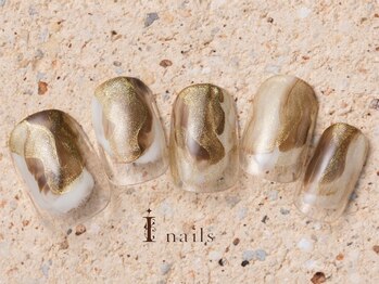 アイネイルズ 町田店(I nails)/クリア塗りかけメタリック6480円
