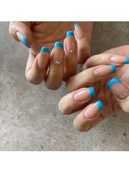 リアネイル(li’a nail)/ターコイズフレンチ