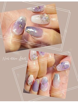 Nail atelier Aclatの写真/歴17年の熟練技術★手描きアートや持ち込みデザインで周りと差がつく上品華やかな指先に!