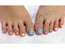 ネイルサロン ビューティーマジック 川口店/フット　ボーダーネイル