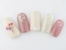 シンプル押し花ネイル90分6930円