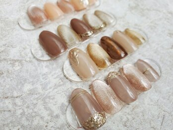 ブルーエヌ(BLUE N)/オフィス系マグネットネイル