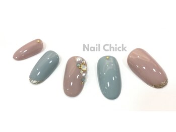 ネイルチックコウベ 銀天街店(Nail Chick kobe)/くすみ春カラーネイル