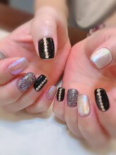ハーティーネイル hearty nail 溝の口店/キラキラネイル