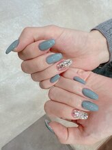 きらきらネイルサロン/冬ネイル、ワンカラー