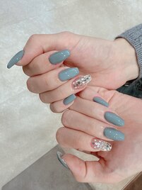 冬ネイル、ワンカラー