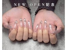 マーブルネイル リボンネイル