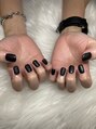 トップネイル ハママツ(TOP NAIL HAMAMATHU)&nbsp;ブラックマットネイル。メンズのお客様もお任せ下さい！