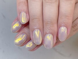 【華やかミラーネイル】