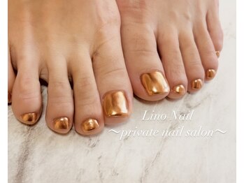 リノネイル(Lino Nail)/フットネイル/ミラーワンカラー