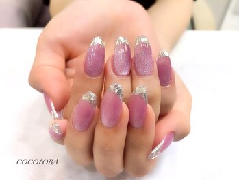 ココロバ ネイルアンドビューティーサロン(COCOLOBA)/ガラスフレンチ×マグネット