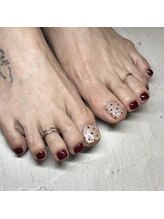 アイリッシュネイル 久屋大通店(Irish Nail)/ボルドー × ドット