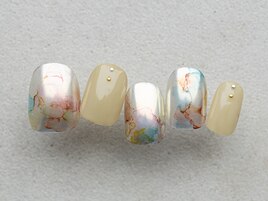 【Art 10】ミラー×春色ネイル