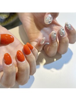 クリア×オレンジ