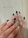 ブラウンフレンチネイル