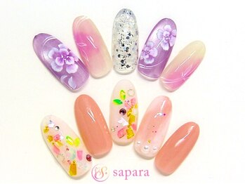 津田沼ネイルサロン サパラ(sapara)/プラチナ定額☆￥6,899　100種☆